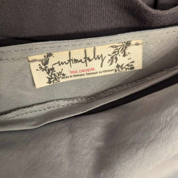 Free People Ruched Slip Dress, Greyish blue - Size S - Picture 5 of 6